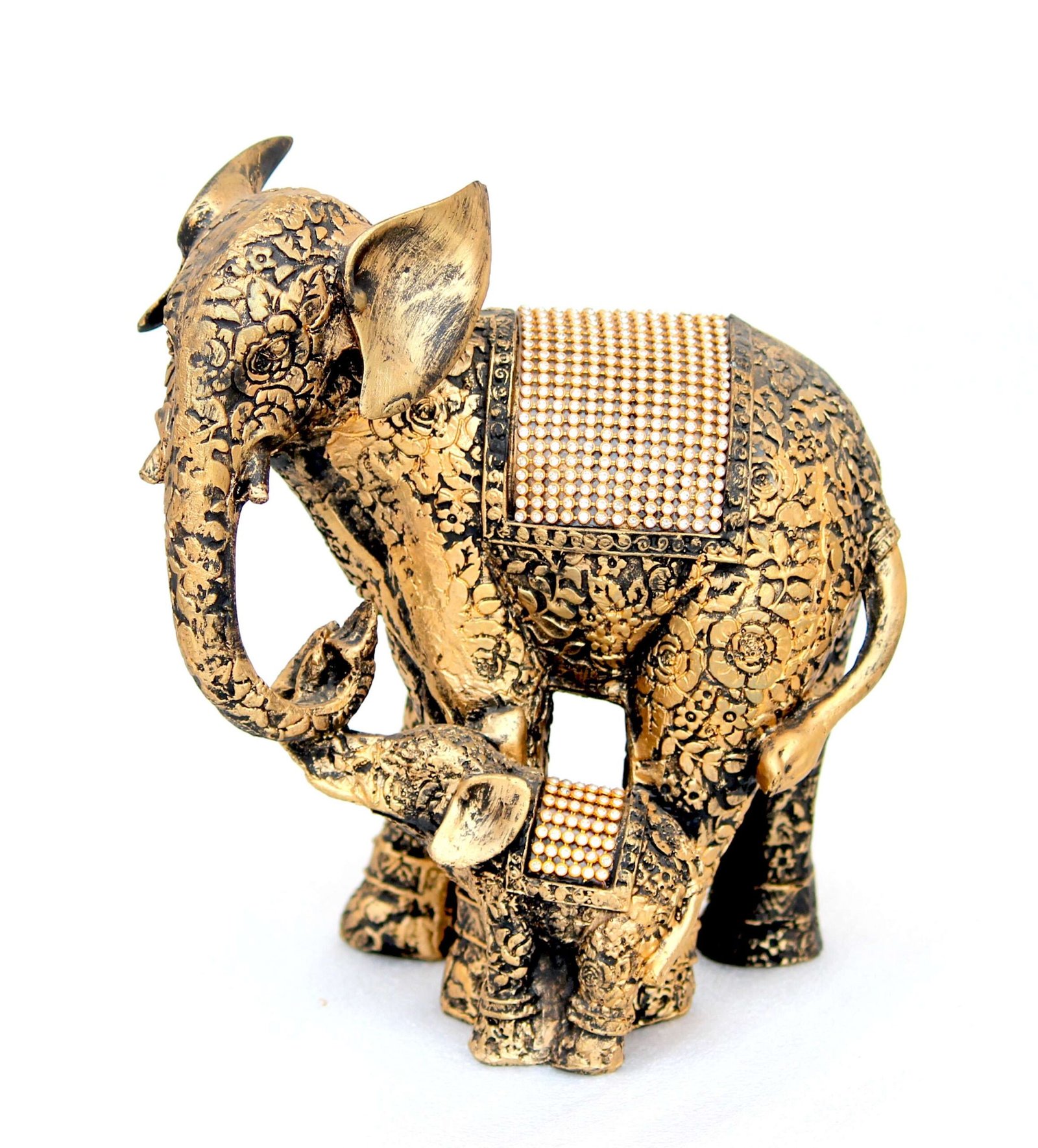 Elephant with Child Decorative Showpiece