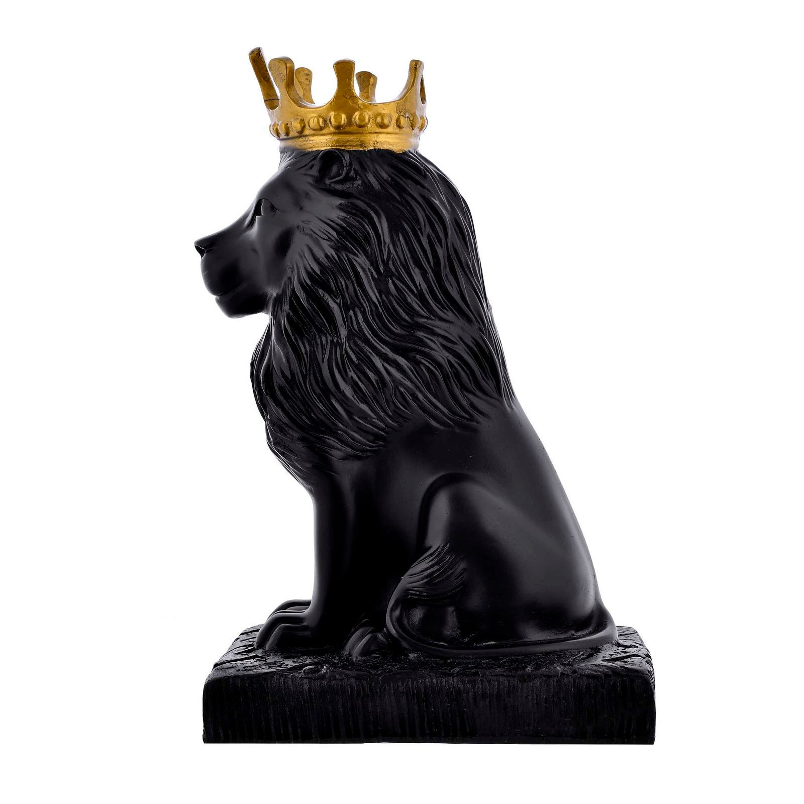 Lion Statue with Crown Sculpture