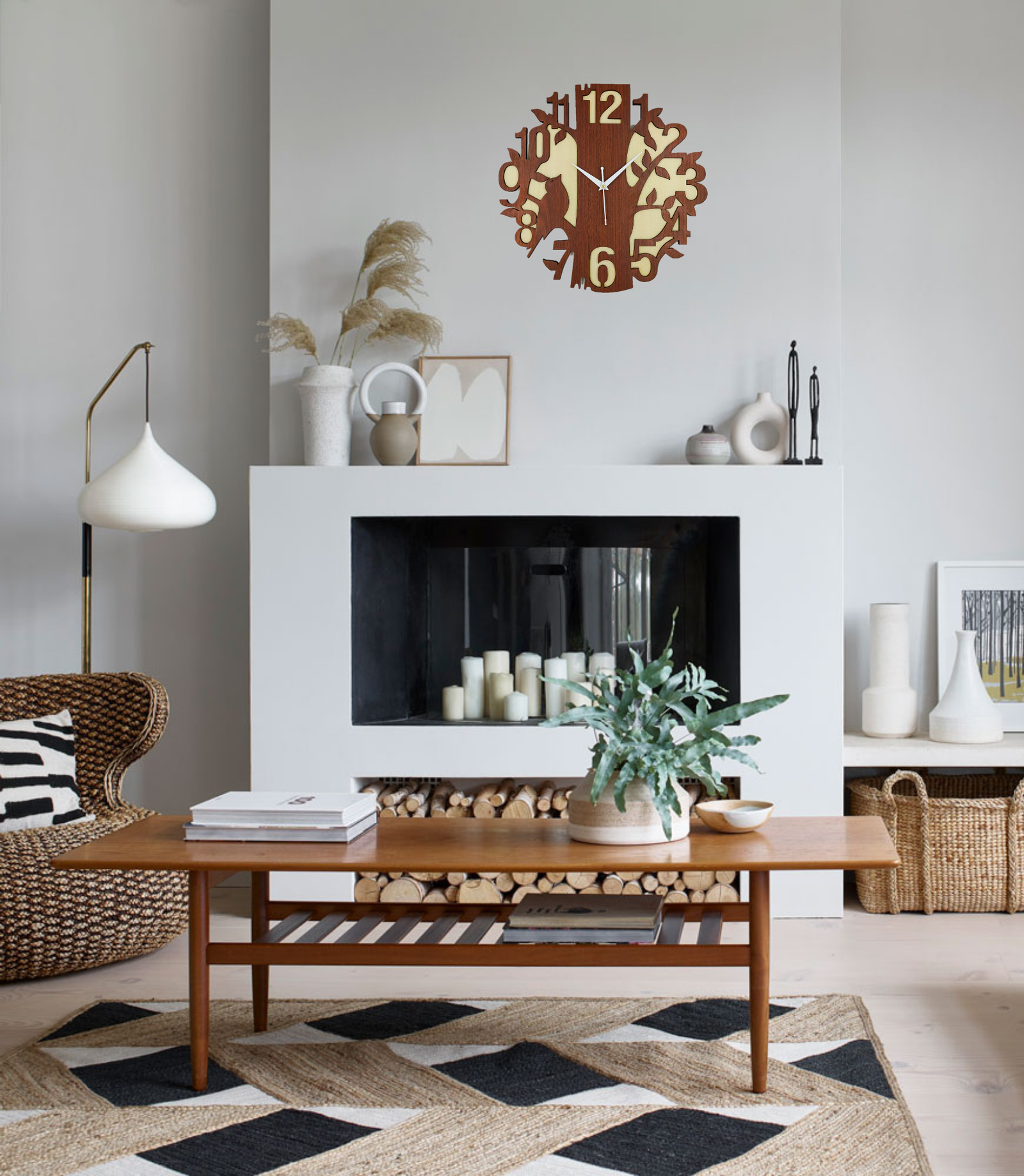 Wooden Silent Non-Ticking Wall Clock for Home Stylish Latest Designer Wall Clock for Home Living Room Bedroom Office Hall