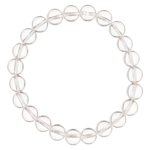Clear Quartz Bracelet for Women Men's Gifts - Protection Healing Crystal Bracelet - 8mm Gemstone Beaded Adjustable