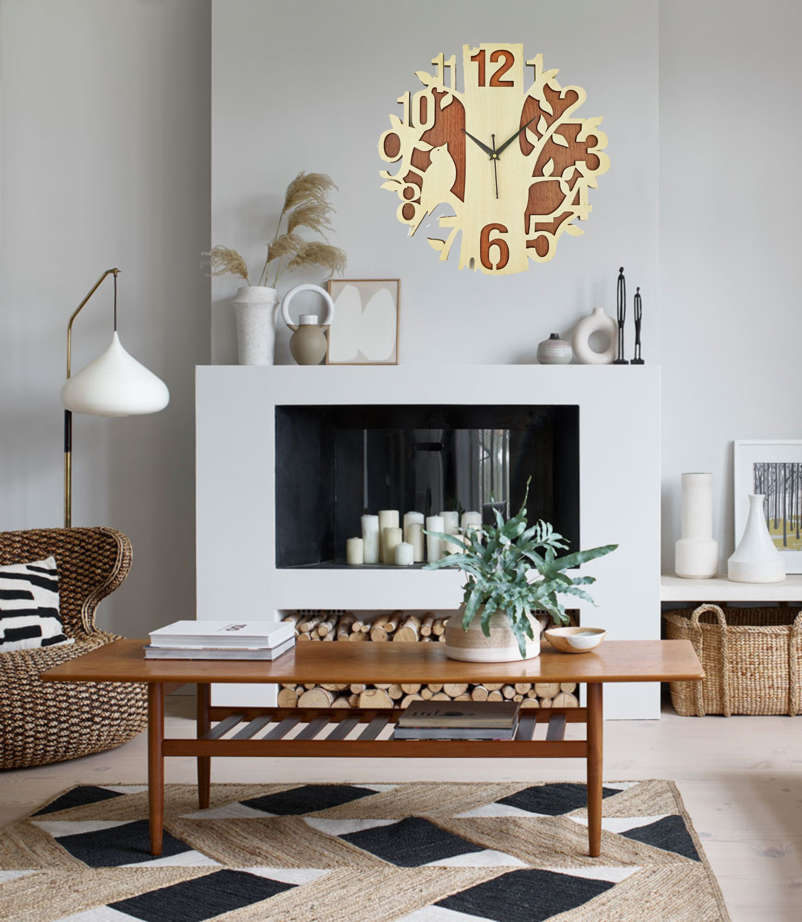 Wooden Silent Non-Ticking Wall Clock for Home Stylish Latest Designer Wall Clock for Home Living Room Bedroom Office Hall