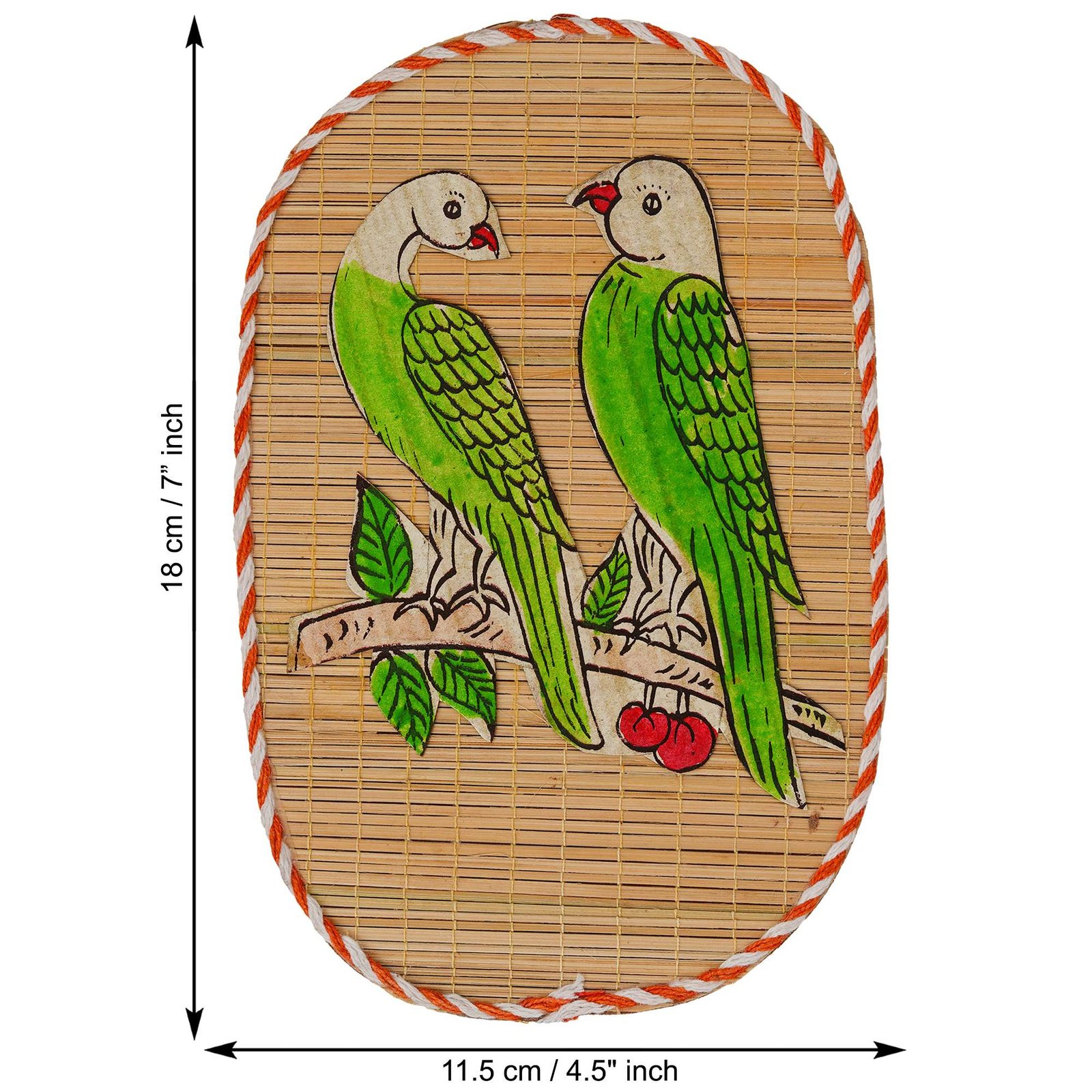 Parrot Couple Bamboo Art For Home D?cor | Bamboo Art For Bird's Lovers - Image 4